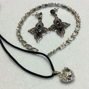 FINAL SALE PRICE 925SS Earrings/Pendant + Avon SP Tennis Bracelet